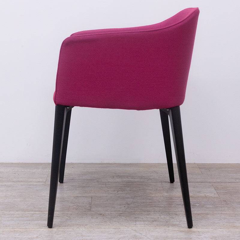 Laja chair from Pedrali in Magenta fabric.