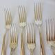 6 punched silver metal forks 2106224