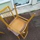 Lot de 8 chaises scandinave bois et tissu