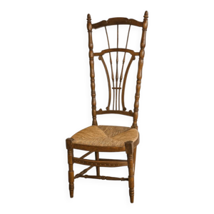 Chaise ancienne en bois - assise