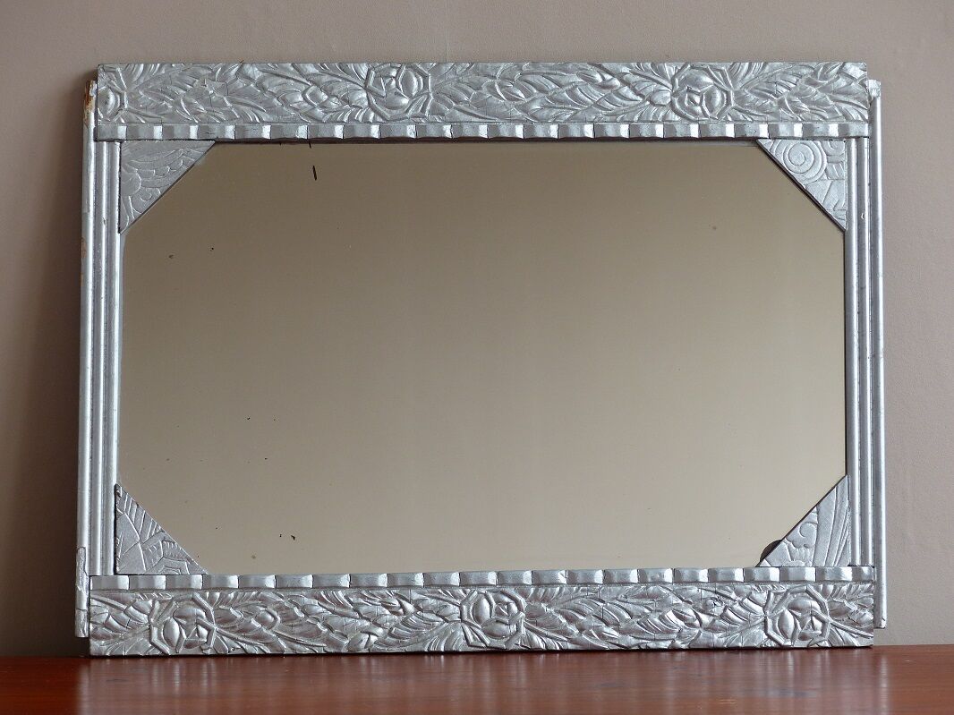 Mirror art deco floral roses and leaves 36c49cm