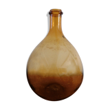 Demijohn canister in blown amber glass