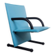 Light blue T-line armchair – Burkhard Vogtherr – Arflex