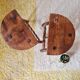 Wooden tripod stools - pair of turned leg bedside tables