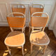 4 Gemla Vilda 3 dining chairs – Solid beech and natural leather – Sweden