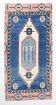 Tapis vintage bleu 128 x 265 cm, style rare