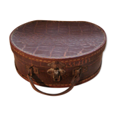 Round suitcase handle leather
