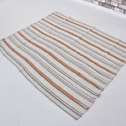 Tapis Kilim en chanvre d'Anatolie à rayures, référence 3681