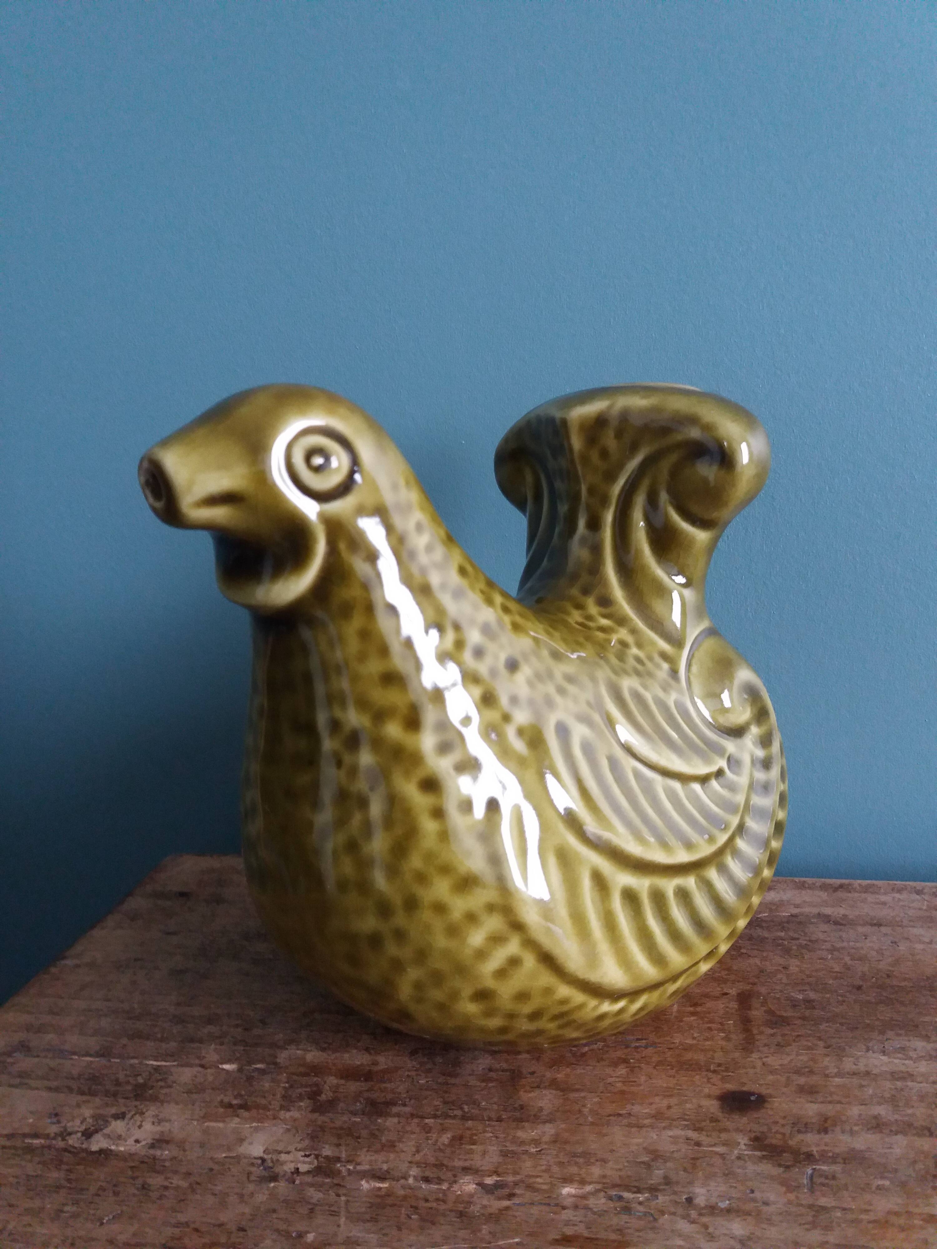 Ceramic Bird String Dispenser Scissor Holder Wall Decor