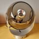 Space age lamp in chrome metal and smoked glass from the 1970s.
