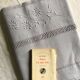 Drap ancien en lin et coton teinté en gris tourterelle