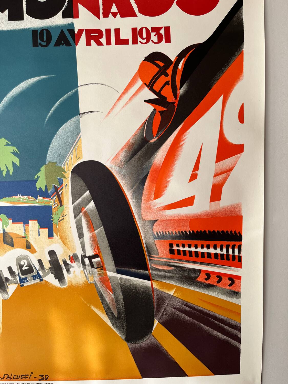 Lithograph of the 1931 Monaco Grand Prix