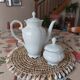 Porcelain teapot and sweetener