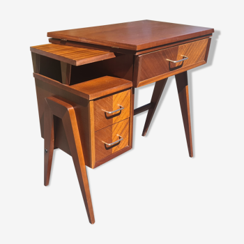 Bureau vintage 1960 scandinave pied compas