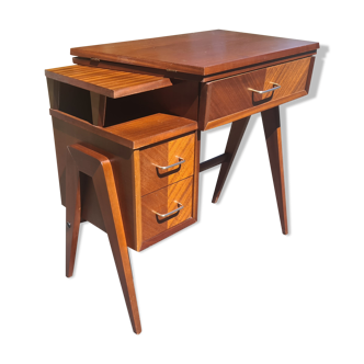 Vintage desk 1960 Scandinavian compass foot