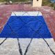 Cobalt and ecru Beni Ouarain rug in wool – 250 x 150 cm