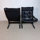 Siesta armchair by Ingmar Relling – black leather – Westnofa