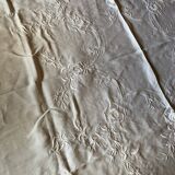Embroidered linen tablecloth