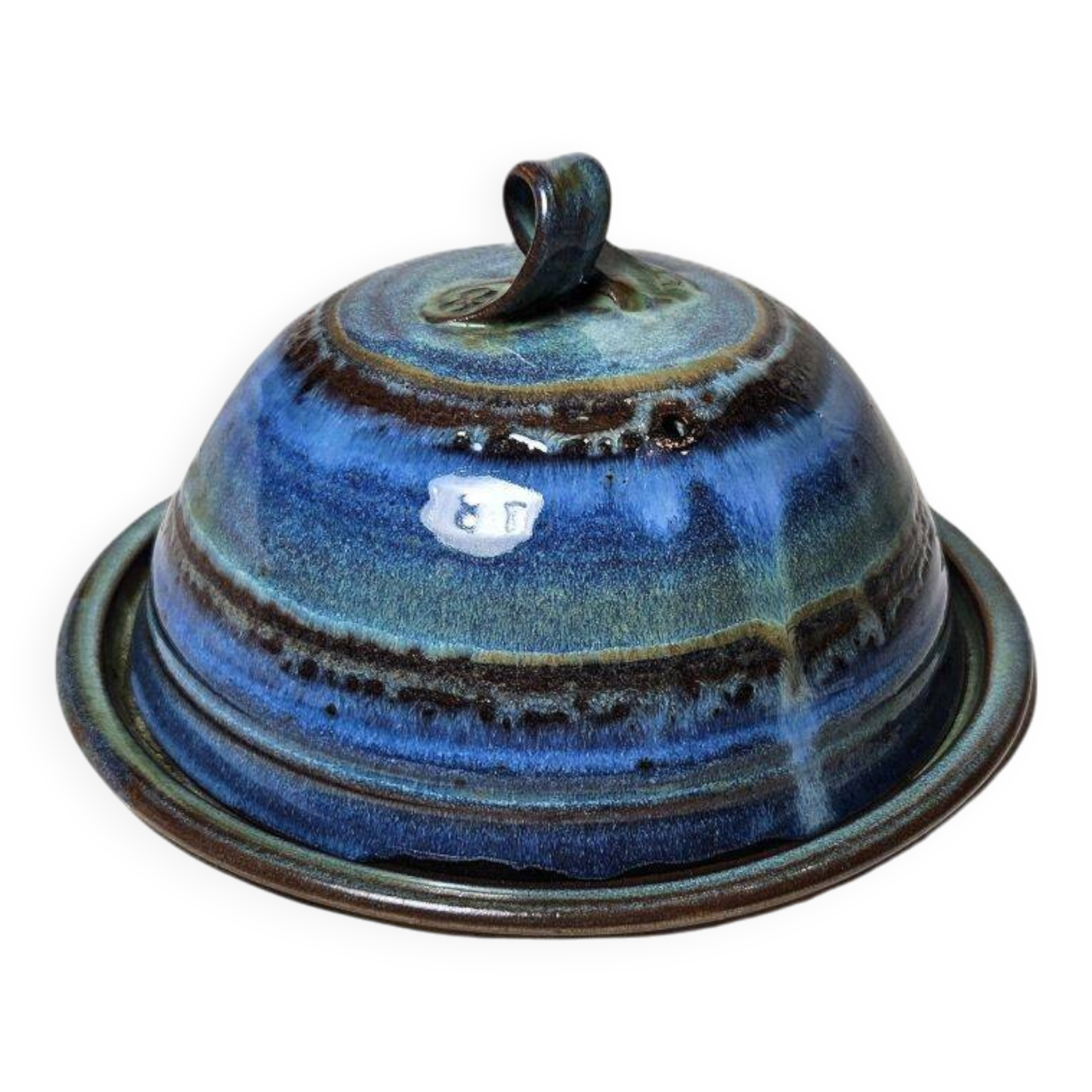 Glaze-glazed terracotta cheese dome signed kreuz