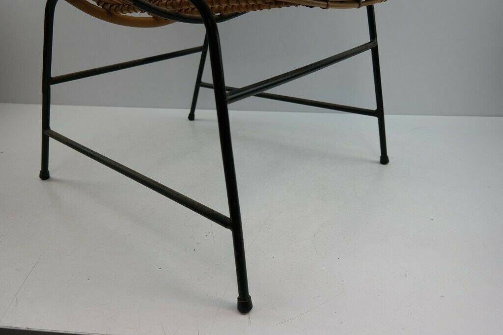 Mid century bamboo an iron pod chair, 1960s
