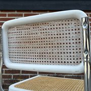 Cesca design chair model b32 in chrome white