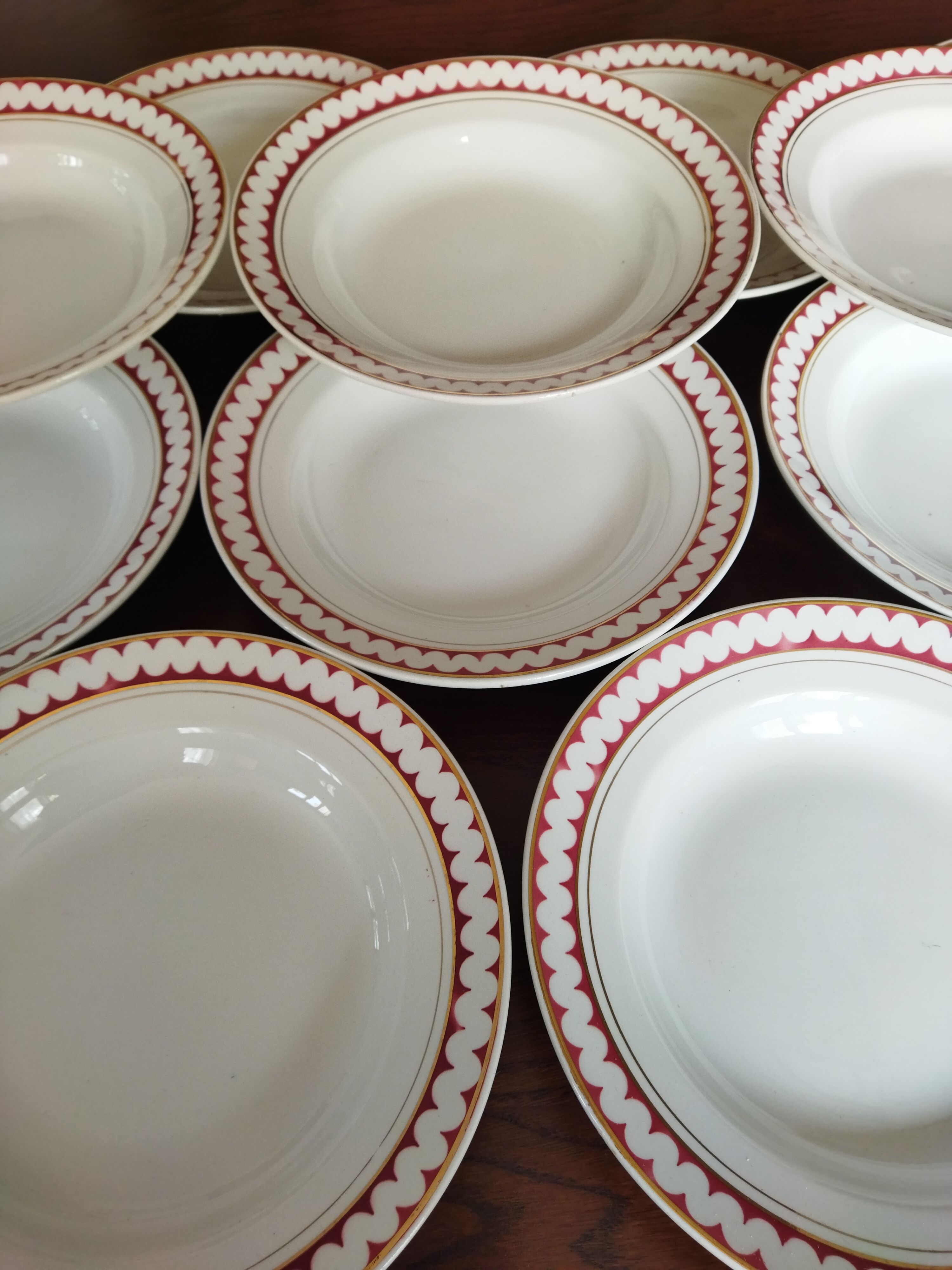 12 K&G Lunéville soup plates, Madrigal model