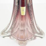 Vintage French crystal glass table lamp in the style of Val Saint Lambert