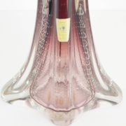 Vintage French crystal glass table lamp in the style of Val Saint Lambert