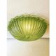 Green Murano Glass Italian Graniglia" Budino" Flush Mount in 70' Style