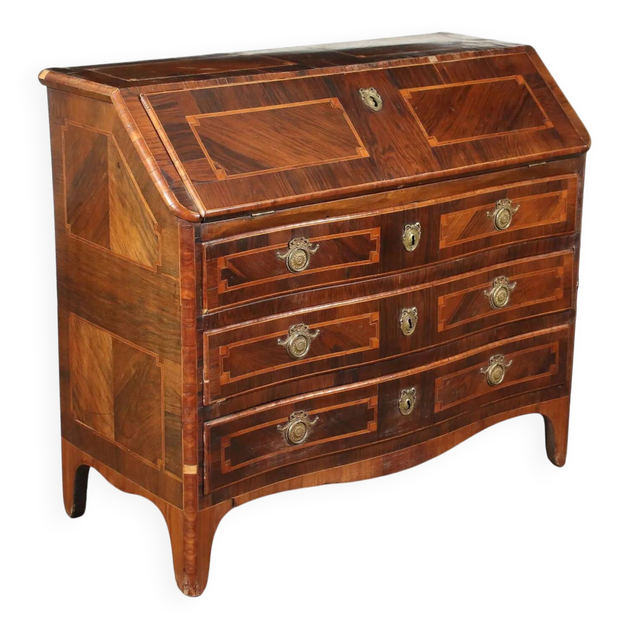 Piedmontese secretary with a drop-leaf, Italy, 18th century.