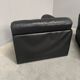 Vintage black leather sofa / daybed, 1970s