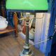 Lampe verte en opaline