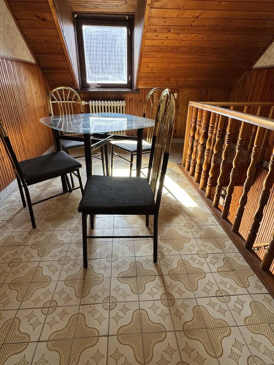 Vintage brass and black wood dining set, 1970s, set of 5