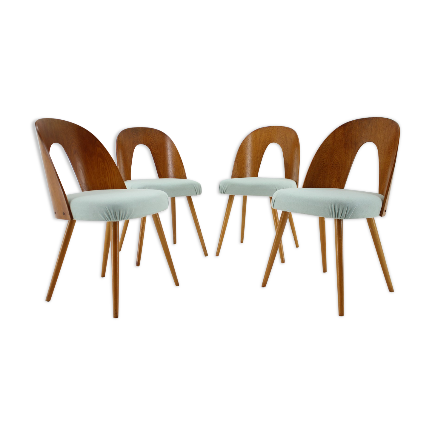 Antonin Suman set of four dining chairs, Czechoslovakia, 1960s