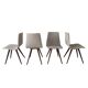 Ensemble de 4 chaises blanche et grise  années 1950