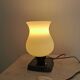 Mid Century Opaline Glass Table Lamp: Retro Bedside Lighting, 1960s Yugosla