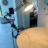 Large black architect lamp 1980 Unilux