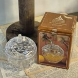 Vintage crystal apple candy box