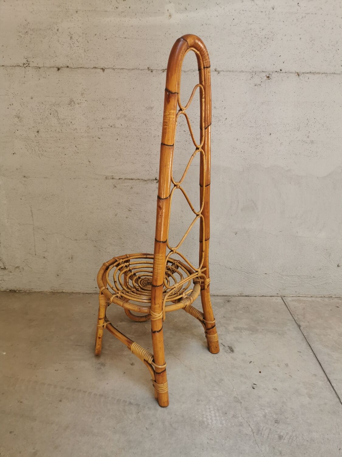 Chaise rotin vintage Dirk Von Sliedregt