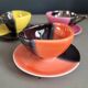 Set of 4 Vallauris coffee cups - Signed Luc Vallauris