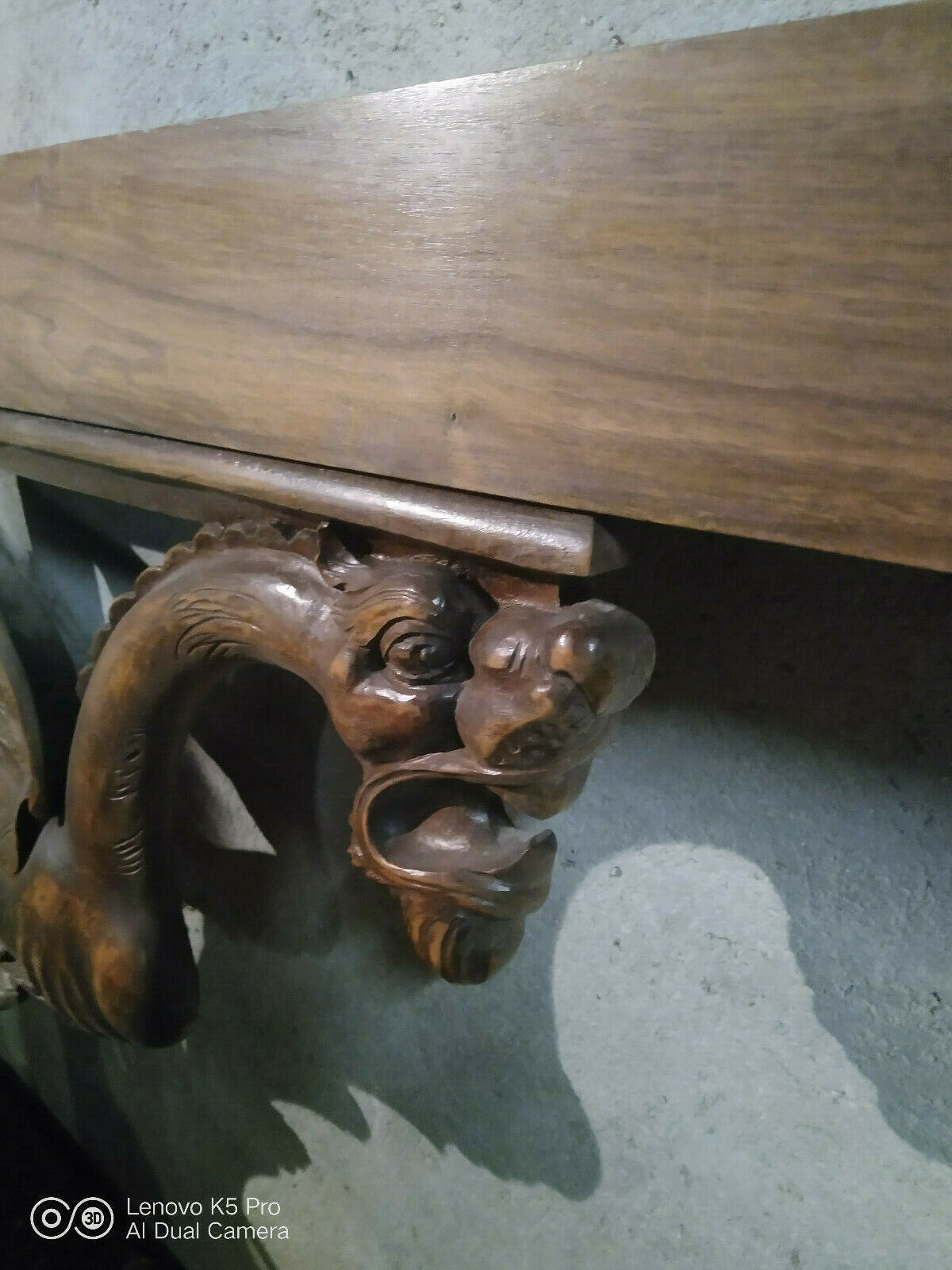 Frame Renaissance-style walnut mantelpiece