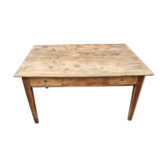 Table de ferme basse double tiroir
