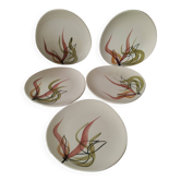 Ensemble assiettes Niderviller modèle flamme