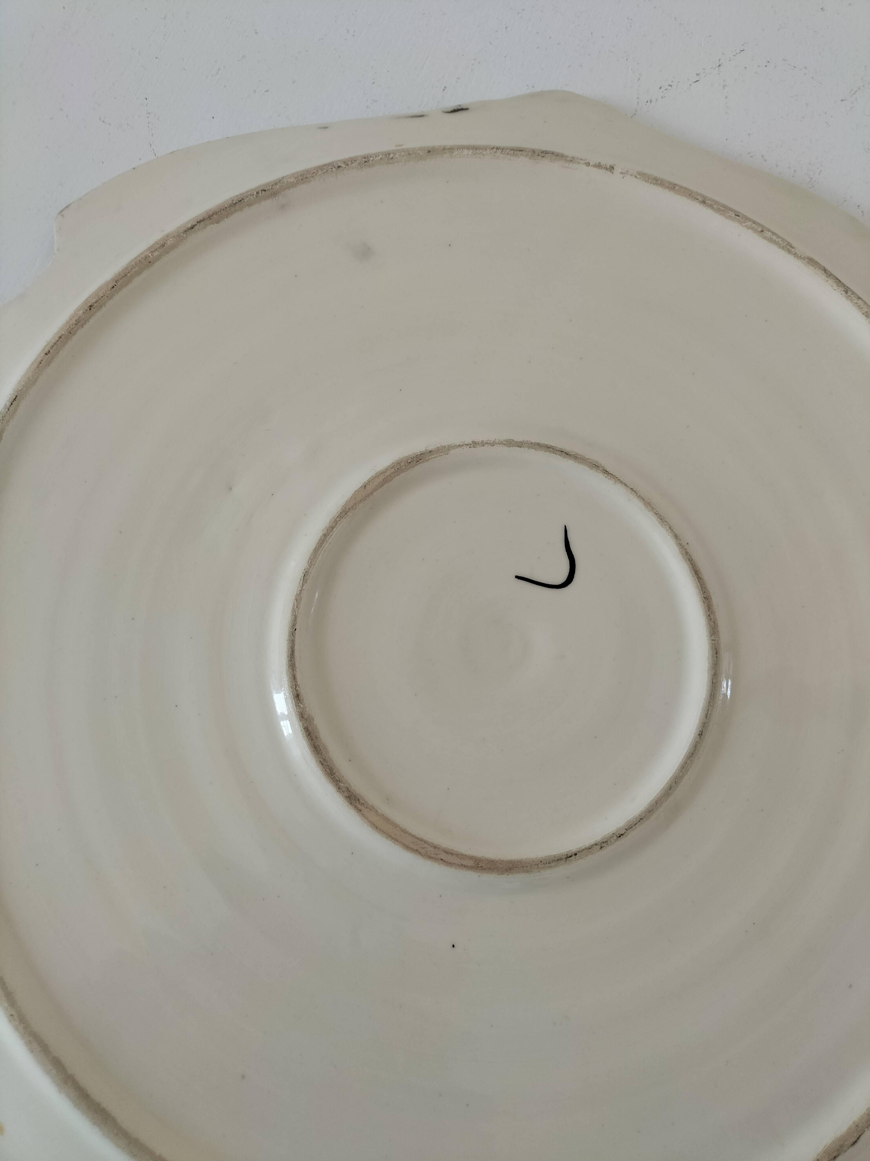 Glazed earthenware dish in the style of Bresse pottery