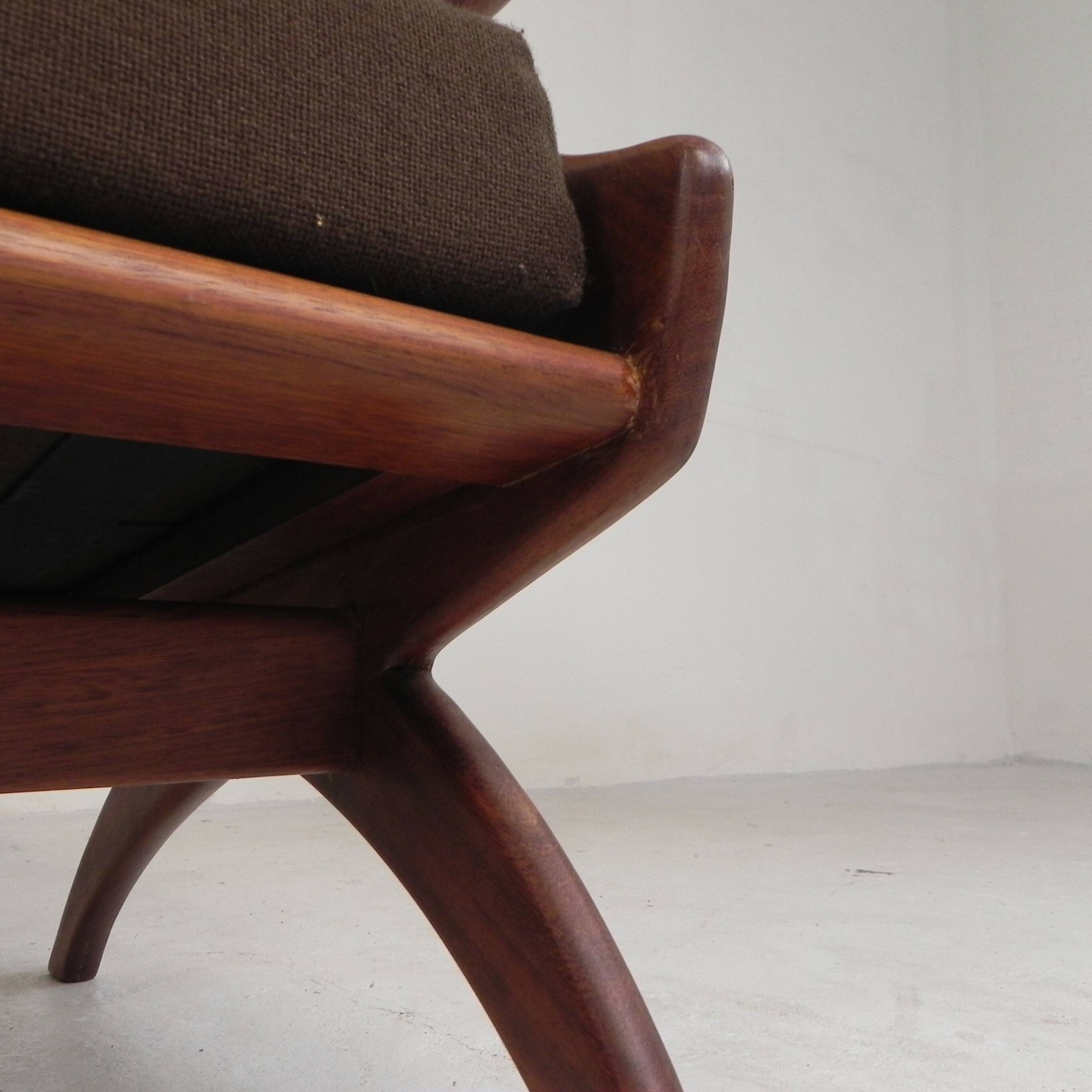 Three-seater teak sofa from De Ster Geldermalsen Gelderland, 1960s.