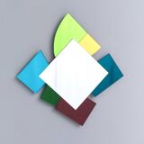 Colored Mirror with Irregular Shape in the style of Ettore Sottsass, Italy