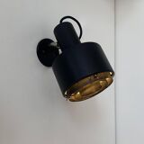 Pair of vintage Louis Poulsen wall lights, black lacquered metal, Denmark 1970s