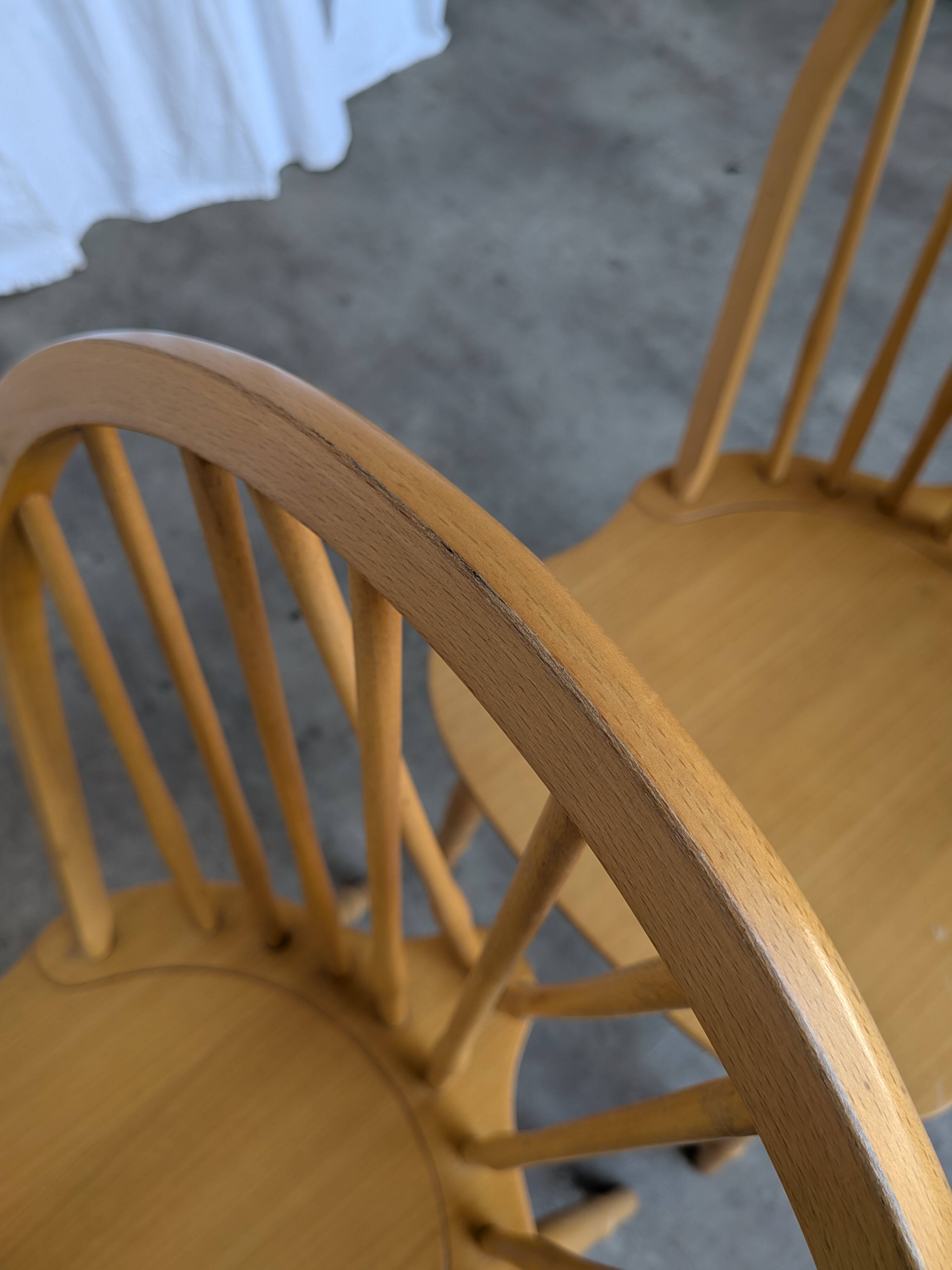 Vintage Windsor Style Dining Chair: Rustic Farmhouse Kitchen
