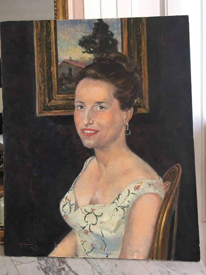 Portrait oil o canvas 20th Cty