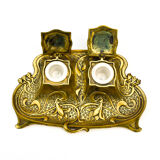 Ink in gilded brass old art nouveau